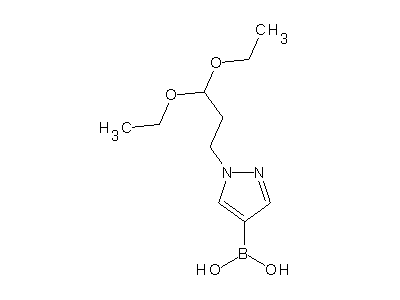 Chemical structure of 1-(3,3-diethoxypropyl)-1H-pyrazol-4-ylboronic acid