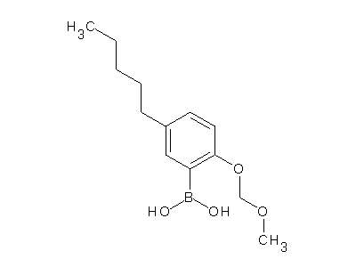 Chemical structure of 2-(methoxymethoxy)-5-pentylbenzeneboronic acid