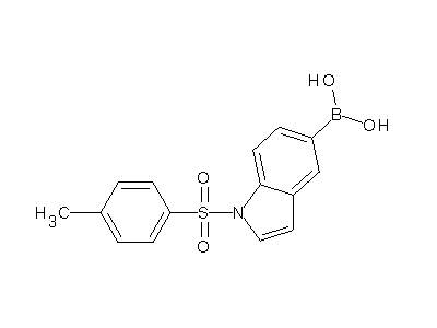 Chemical structure of (1-tosylindol-5-yl)boronic acid