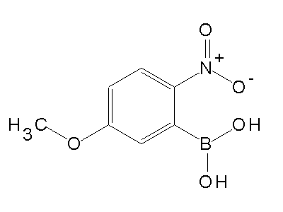 Chemical structure of 5-methoxy-2-nitrophenylboronic acid