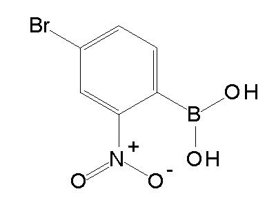 Chemical structure of 4-bromo-2-nitrophenylboronic acid