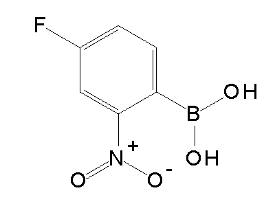 Chemical structure of 4-fluoro-2-nitrophenylboronic acid