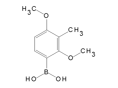 Chemical structure of 2,4-dimethoxy-3-methylphenylboronic acid