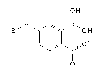 Chemical structure of 5-(bromomethyl)-2-nitrophenylboronic acid