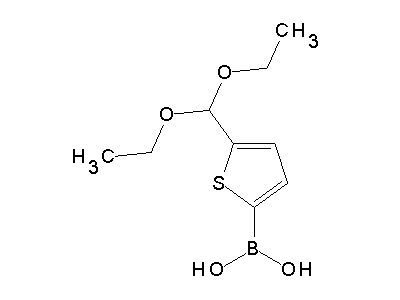 Chemical structure of 5-(diethoxymethyl)thiophen-2-ylboronic acid