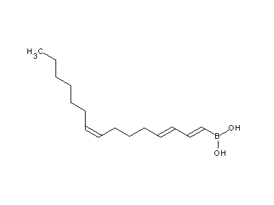 Chemical structure of (1E,3E,8Z)-pentadeca-1,3,8-trienylboronic acid