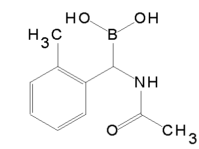 Chemical structure of 1-acetamido-1-(2-methylphenyl)methaneboronic acid