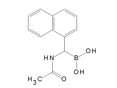 Chemical structure of 1-acetamido-1-(naphth-1-yl)methaneboronic acid
