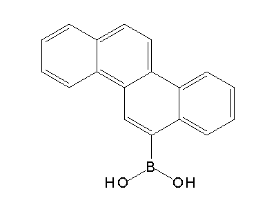 Chemical structure of chrysene-6-boronic acid