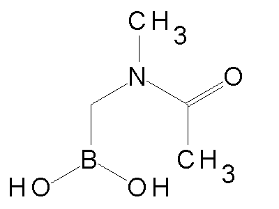 Chemical structure of (N-methylacetamido)methylboronic acid