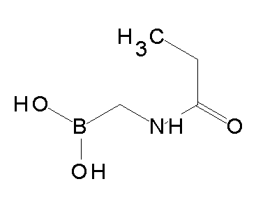 Chemical structure of (propanoylamino)methylboronic acid