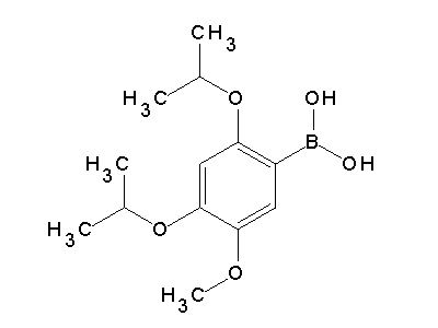Chemical structure of 2,4-diisopropoxy-5-methoxyphenylboronic acid