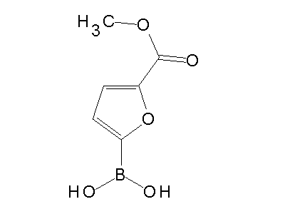 Chemical structure of (5-methoxycarbonylfuran-2-yl)boronic acid