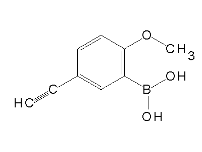 Chemical structure of 5-ethynyl-2-methoxyphenyl boronic acid