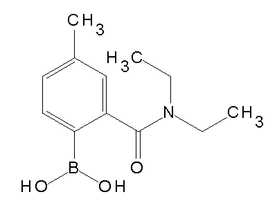 Chemical structure of [2-(diethylcarbamoyl)-4-methylphenyl]boronic acid