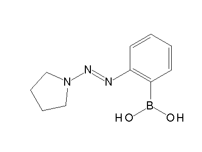 Chemical structure of [2-(pyrrolidin-1-yldiazenyl)-phenyl]boronic acid