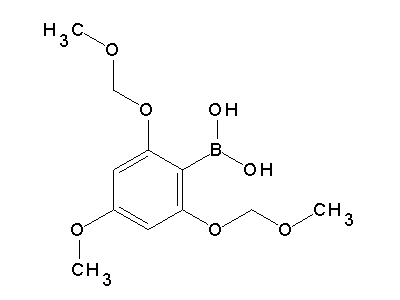 Chemical structure of 4-methoxy-2,6-bis(methoxymethoxy)phenylboronic acid