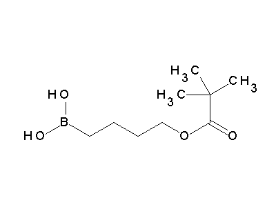 Chemical structure of 4-pivaloyloxybutylboronic acid