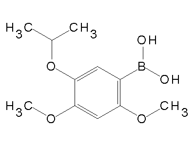 Chemical structure of 2,4-dimethoxy-5-isopropoxyphenylboronic acid