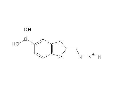 Chemical structure of 2-(azidomethyl)-2,3-dihydrobenzofuran-5-ylboronic acid