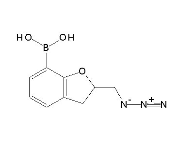 Chemical structure of 2-(azidomethyl)-2,3-dihydrobenzofuran-7-ylboronic acid