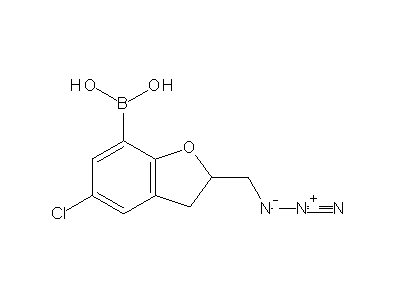Chemical structure of (2-azidomethyl-5-chloro-2,3-dihydrobenzo[b]furan-7-yl)boronic acid