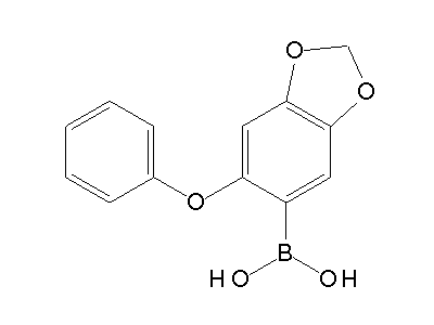 Chemical structure of 2-benzyloxy-4,5-methylenedioxyphenylboronic acid