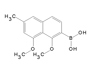 Chemical structure of 1,8-dimethoxy-6-methylnaphthalene-2-boronic acid