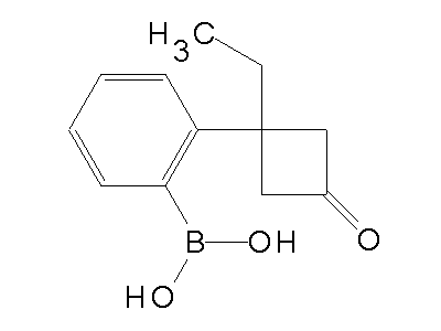 Chemical structure of 2-(1-ethyl-3-oxocyclobutyl)phenylboronic acid