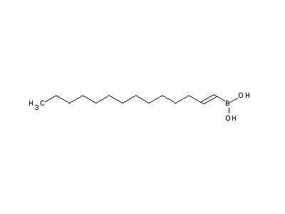 Chemical structure of trans-1-tetradecen-1-ylboronic acid