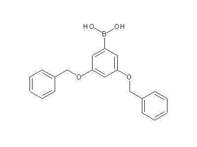Chemical structure of 3,5-dibenzyloxyphenyl boronic acid