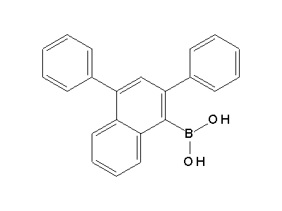 Chemical structure of 2,4-diphenyl-1-naphthylboronic acid