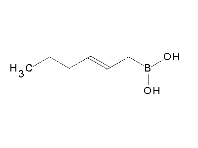 Chemical structure of (E)-hex-2-enylboronic acid
