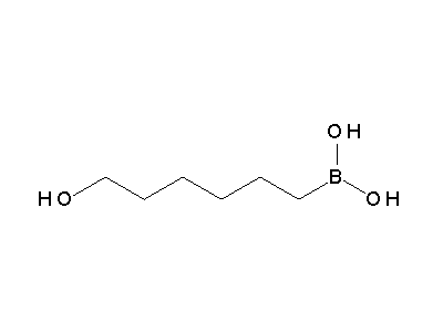 Chemical structure of 6-hydroxyhexylboronic acid