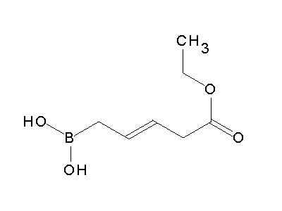 Chemical structure of [(E)-5-ethoxy-5-oxopent-2-enyl]boronic acid