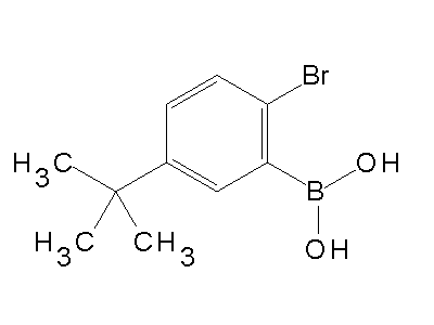 Chemical structure of 2-bromo-5-tert-butylbenzeneboronic acid