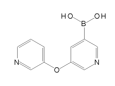 Chemical structure of 5-(pyridin-3-yloxy)pyridin-3-yl boronic acid