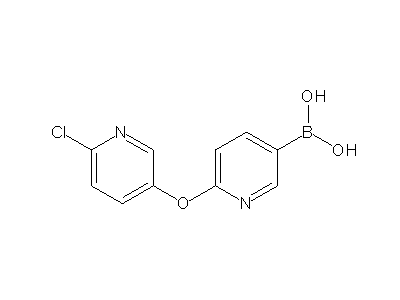 Chemical structure of 6-(6-chloropyridin-3-yloxy)pyridin-3-yl boronic acid