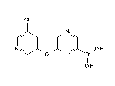 Chemical structure of 5-(5-chloropyridin-3-yloxy)pyridin-3-yl boronic acid