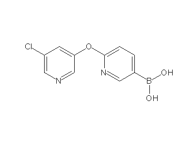 Chemical structure of 6-(5-chloropyridin-3-yloxy)pyridin-3-yl boronic acid