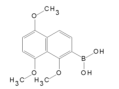 Chemical structure of 1,5,8-trimethoxy-2-naphthaleneboronic acid