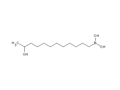 Chemical structure of 11-hydroxydodecylboronic acid