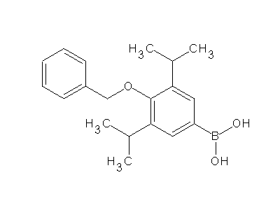 Chemical structure of 4-benzyloxy-3,5-diisopropylphenylboronic acid