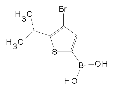 Chemical structure of 4-bromo-5-isopropylthiophen-2-ylboronic acid