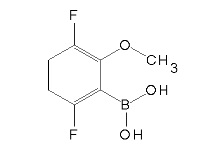 Chemical structure of 3,6-difluoro-2-methoxyphenylboronic acid