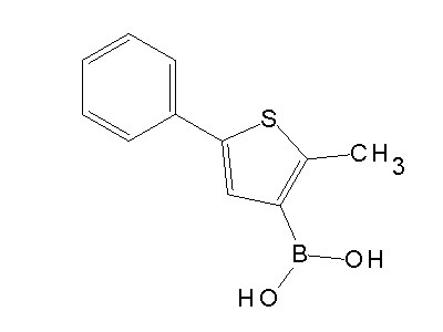 Chemical structure of 2-methyl-5-phenylthio-3-boronic acid
