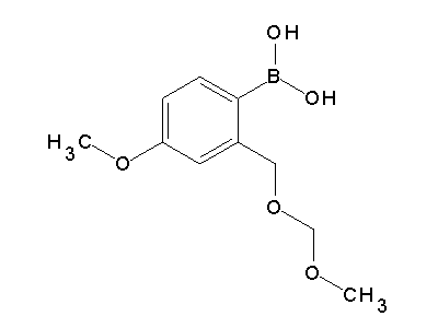 Chemical structure of 4-methoxy-2-((methoxymethoxy)methyl)phenylboronic acid