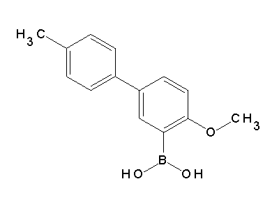 Chemical structure of [2-methoxy-5-(4-methylphenyl)phenyl]boronic acid