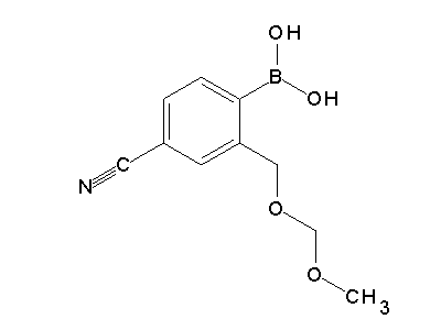 Chemical structure of [4-cyano-2-(methoxymethoxymethyl)phenyl]boronic acid