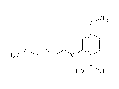 Chemical structure of 4-methoxy-2-(2-methoxymethoxyethoxy)phenylboronic acid